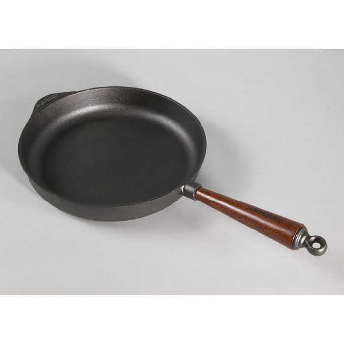Poele sauteuse fonte Ø 28 cm - Poignée hêtre