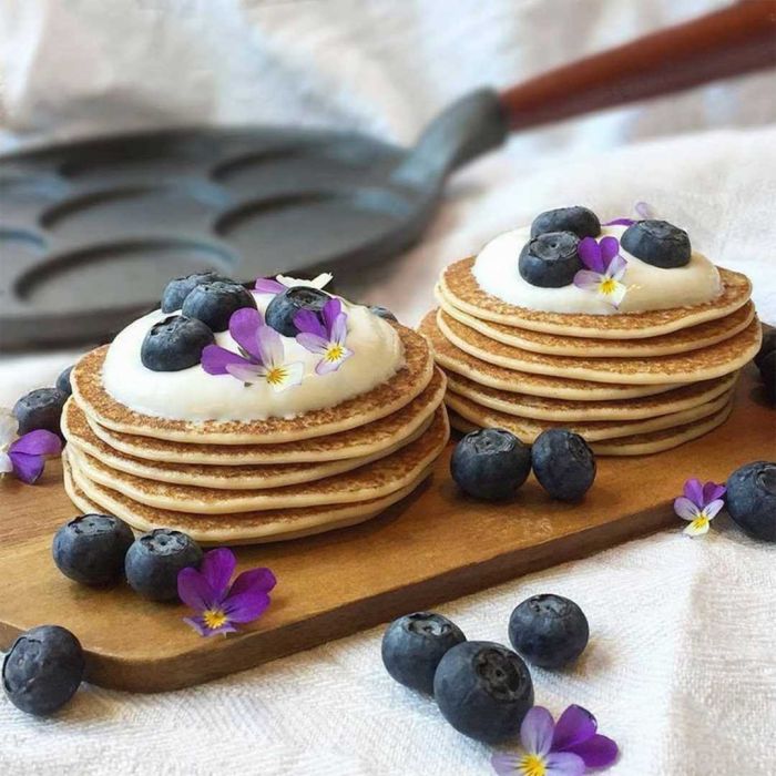 Poêle blinis en fonte 4 moules