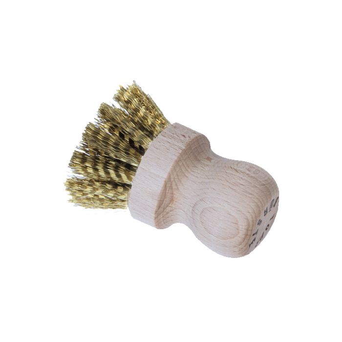 Brosse de nettoyage en bois naturel et laiton
