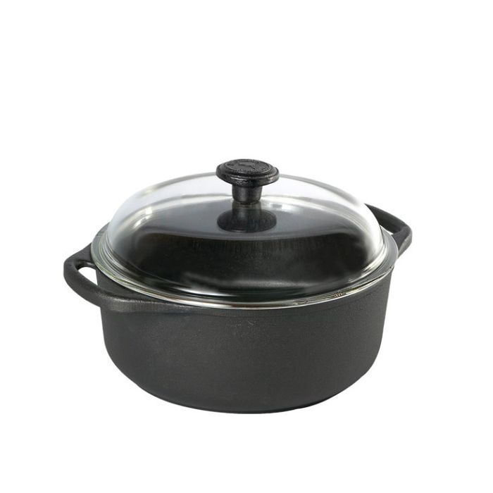  Cocotte ronde 3l couvercle verre