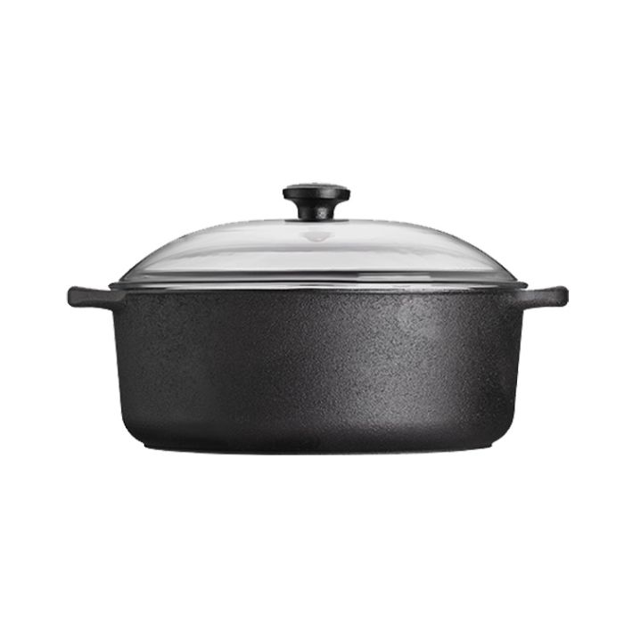  Cocotte ronde 4l couvercle verre