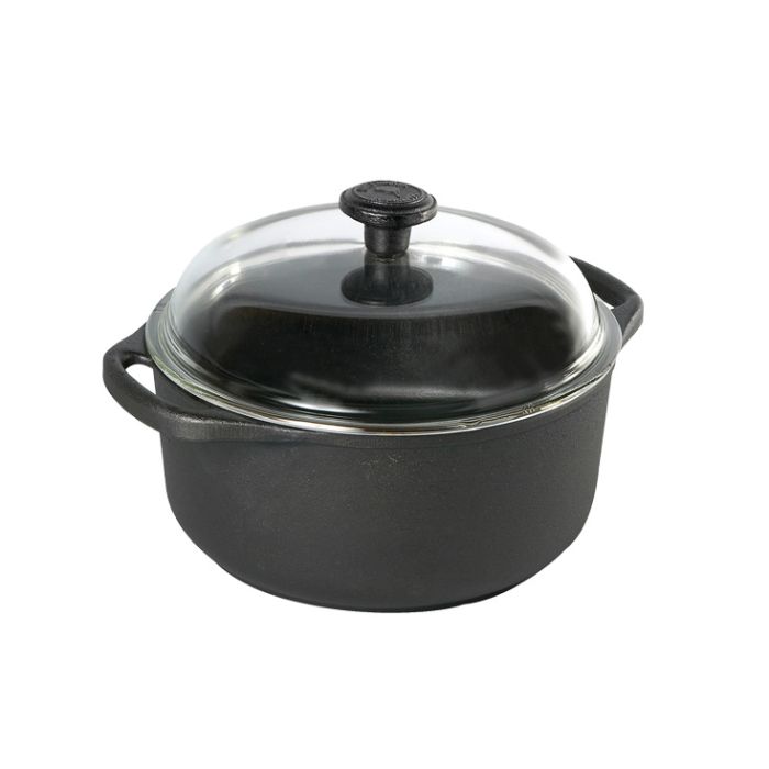  Cocotte ronde 4l couvercle verre