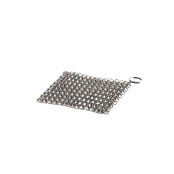 Poêle à frire fonte 18cm Pg hêtre + Cotte de maille