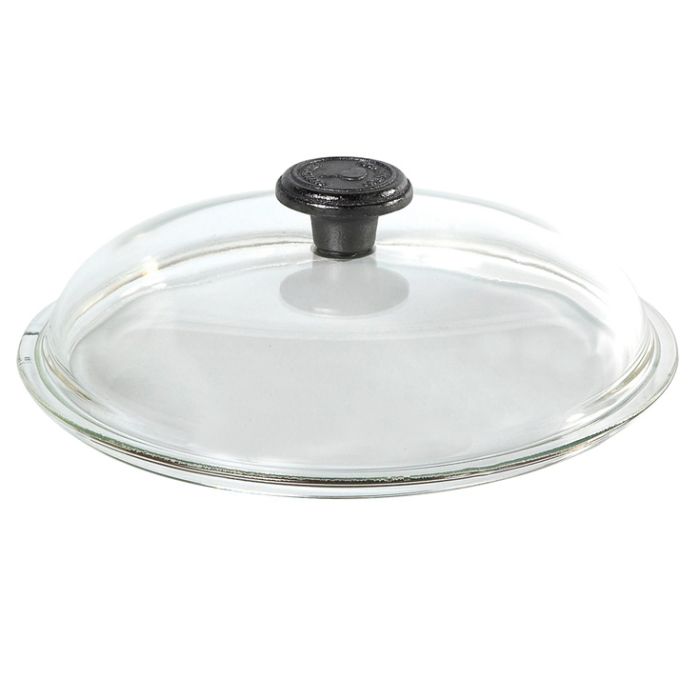 Poêle sauteuse fonte Ø 28 cm Pg chêne + couvercle verre