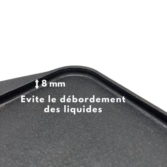Poêle crêpe en fonte carrée 25x25 cm Skeppshult - Poignée hêtre