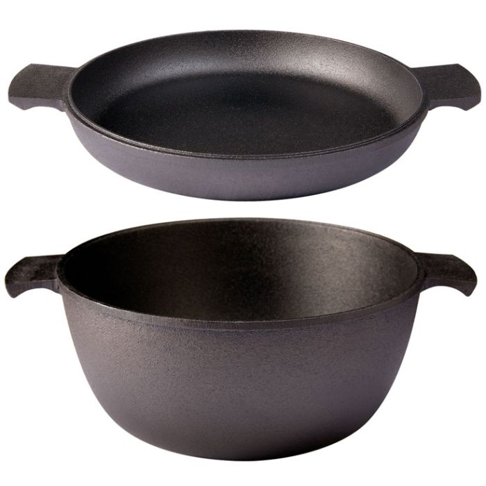  cocotte en fonte Grystapel 4 .5 litres + couvercle / plat en fonte