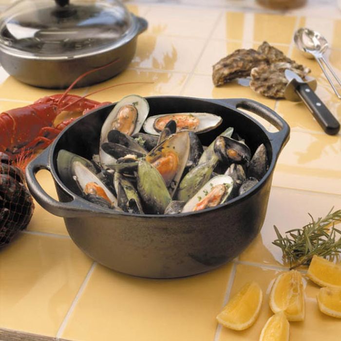  Cocotte ronde 4l couvercle verre