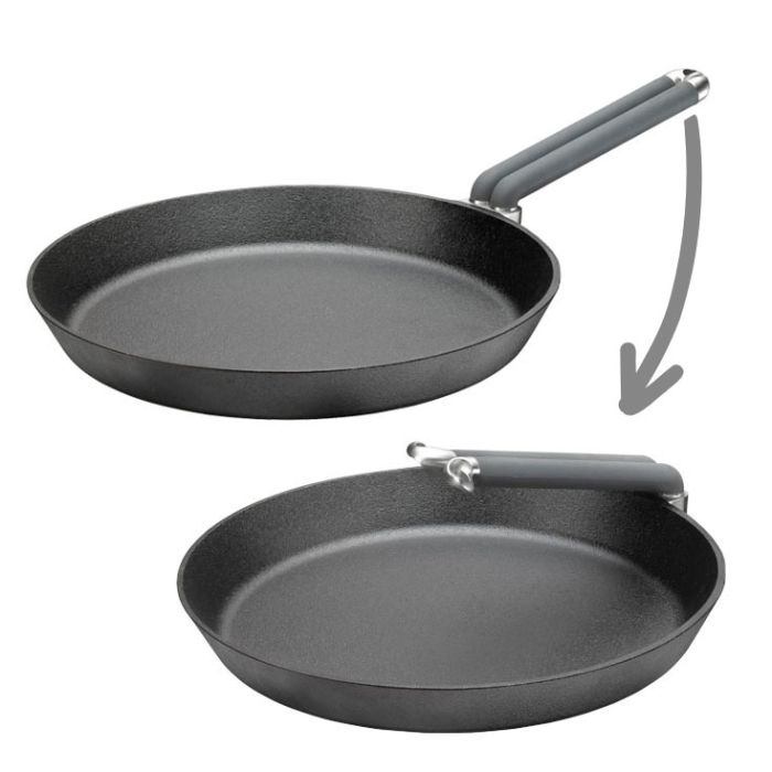 Poele fonte manche orientable