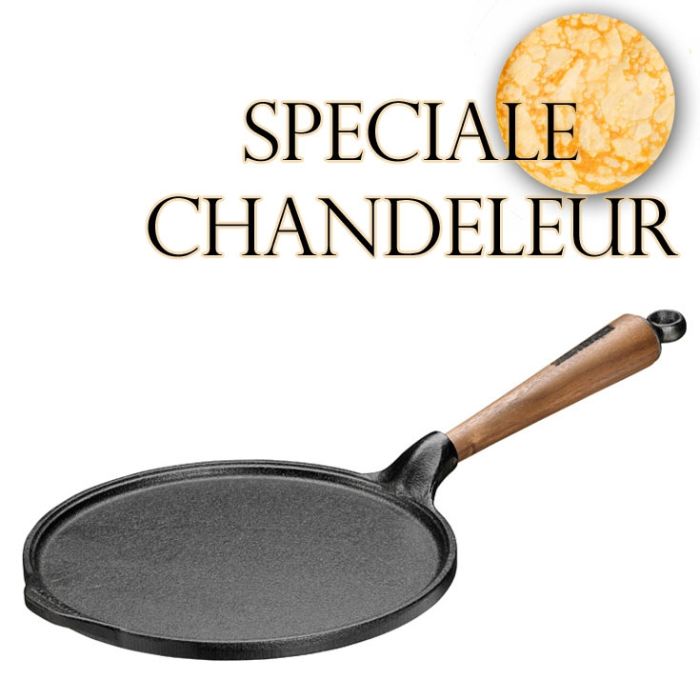 Poele crêpe poignée en noyer