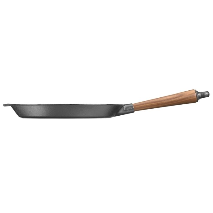 Poele a frire Ø 28 cm- Poignée Noyer