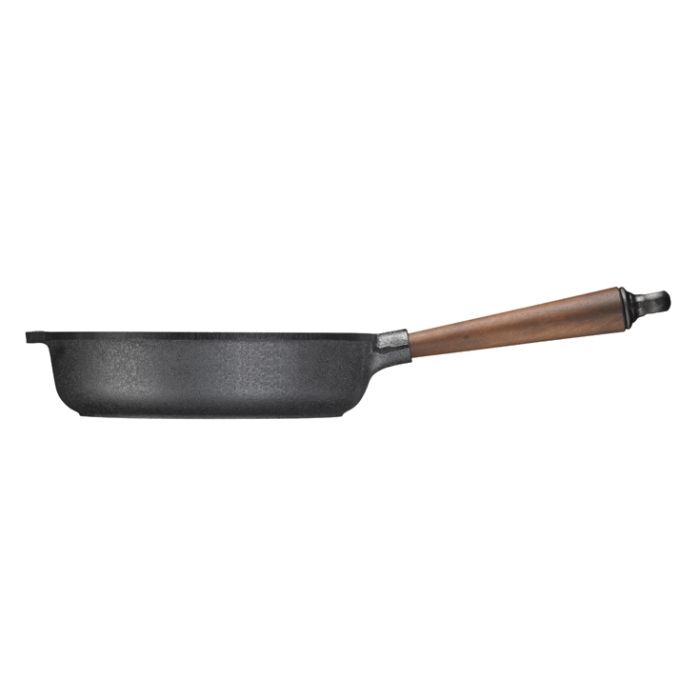 Poele sauteuse en fonte Ø 24 cm - poignée Noyer