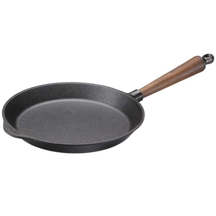 Poele a frire Ø 28 cm- Poignée Noyer