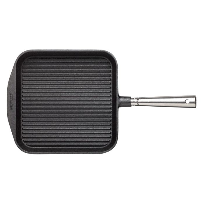 Poele grill carrée 24 x 24 cm poignée inox