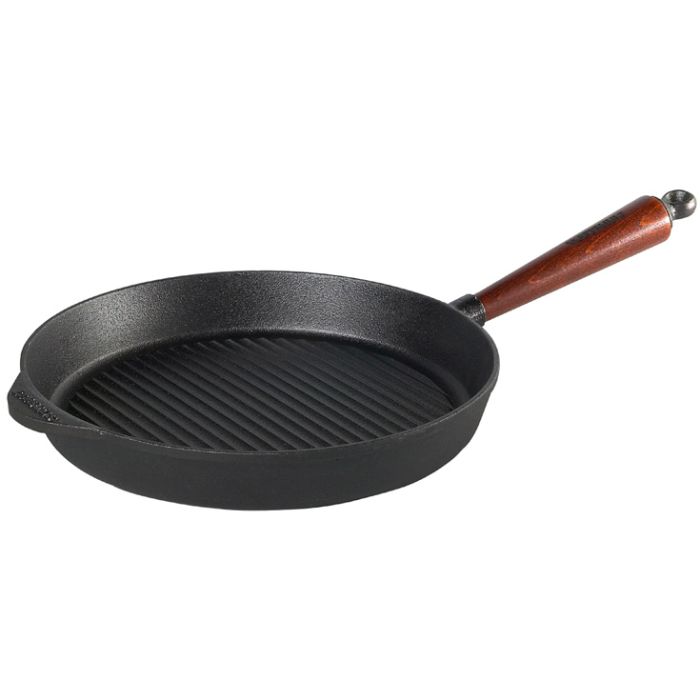 Poêle grill Ø 28 cm - Poignée Hêtre