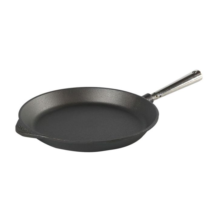 Poele a frire en fonte Ø24 cm - Poignée inox