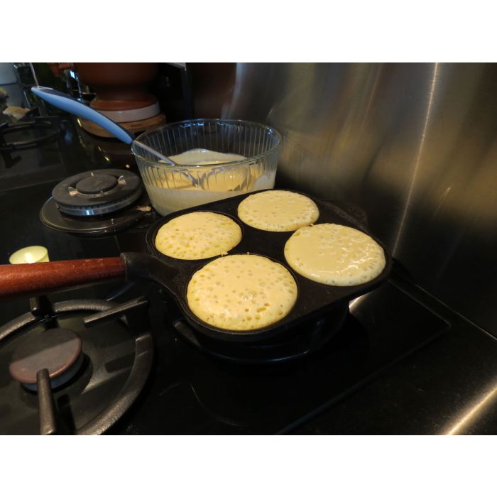 Poêle blinis en fonte 4 moules