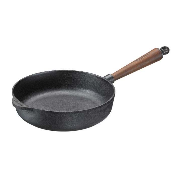 Sauteuse 24 cm Manche noyer - Couvercle pyrex