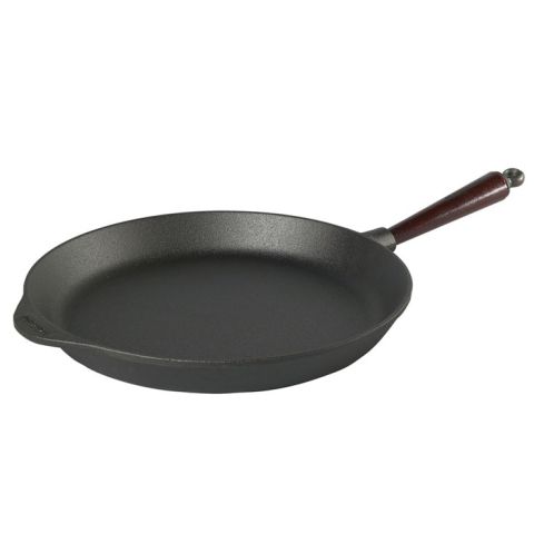 poele a frire en fonte skeppshult 34 cm poignee hetre