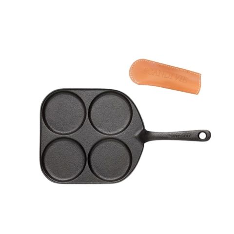 Poêle spéciale blinis en fonte 4 moules