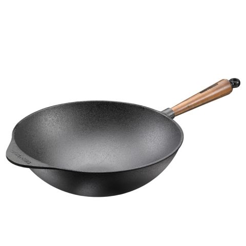 poele wok en fonte skeppshult 32 cm