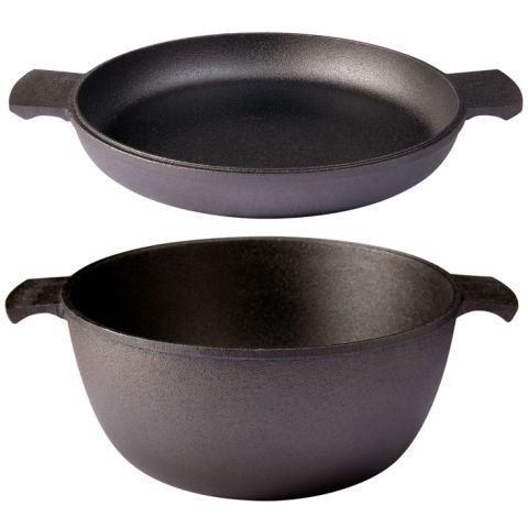 Cocotte en fonte avec couvercle 2 en 1 skeppshult 4.5 litres