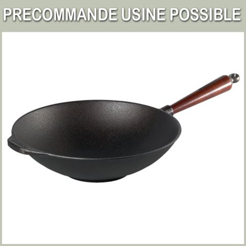 Poele wok en fonte induction