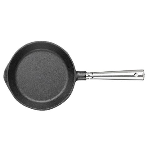 Poele a frire en fonte 18 cm manche inox