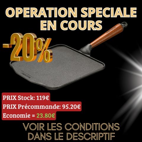 Offre spéciale poêle fonte Skeppshult carrée