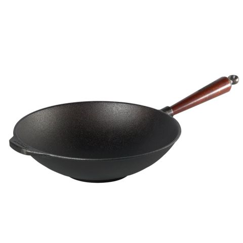 poele wok en fonte skeppshult manche hetre