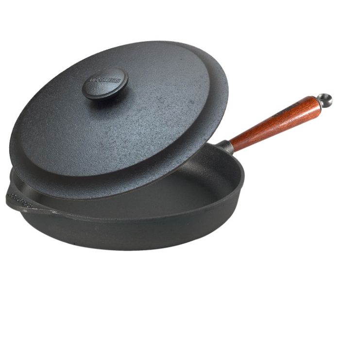 Sauteuse en fonte sans revetement skeppshult + plat grill - Grystapel