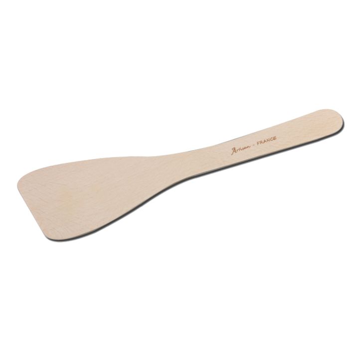 Lot De 2 Spatules En Bois De Hêtre - 28x5.5cm | Douces Pour Poêles Antiadhésives, Résistantes à La Chaleur, Naturelles Et Durables