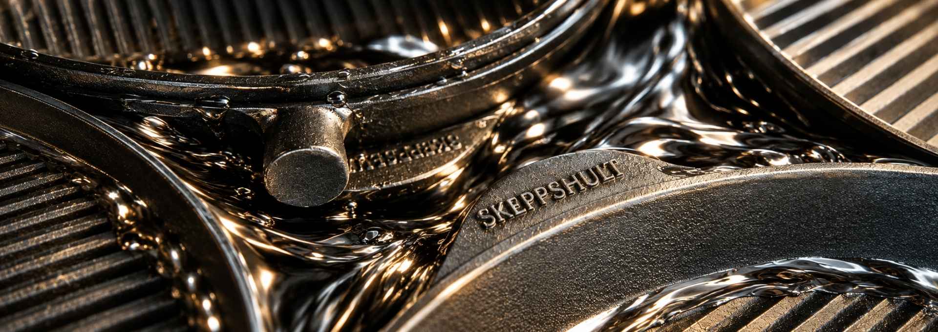 Le nom SKEPPSHULT, moulé dans la masse des poêles grill.